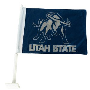 Utah State Aggie Bull Car Flag